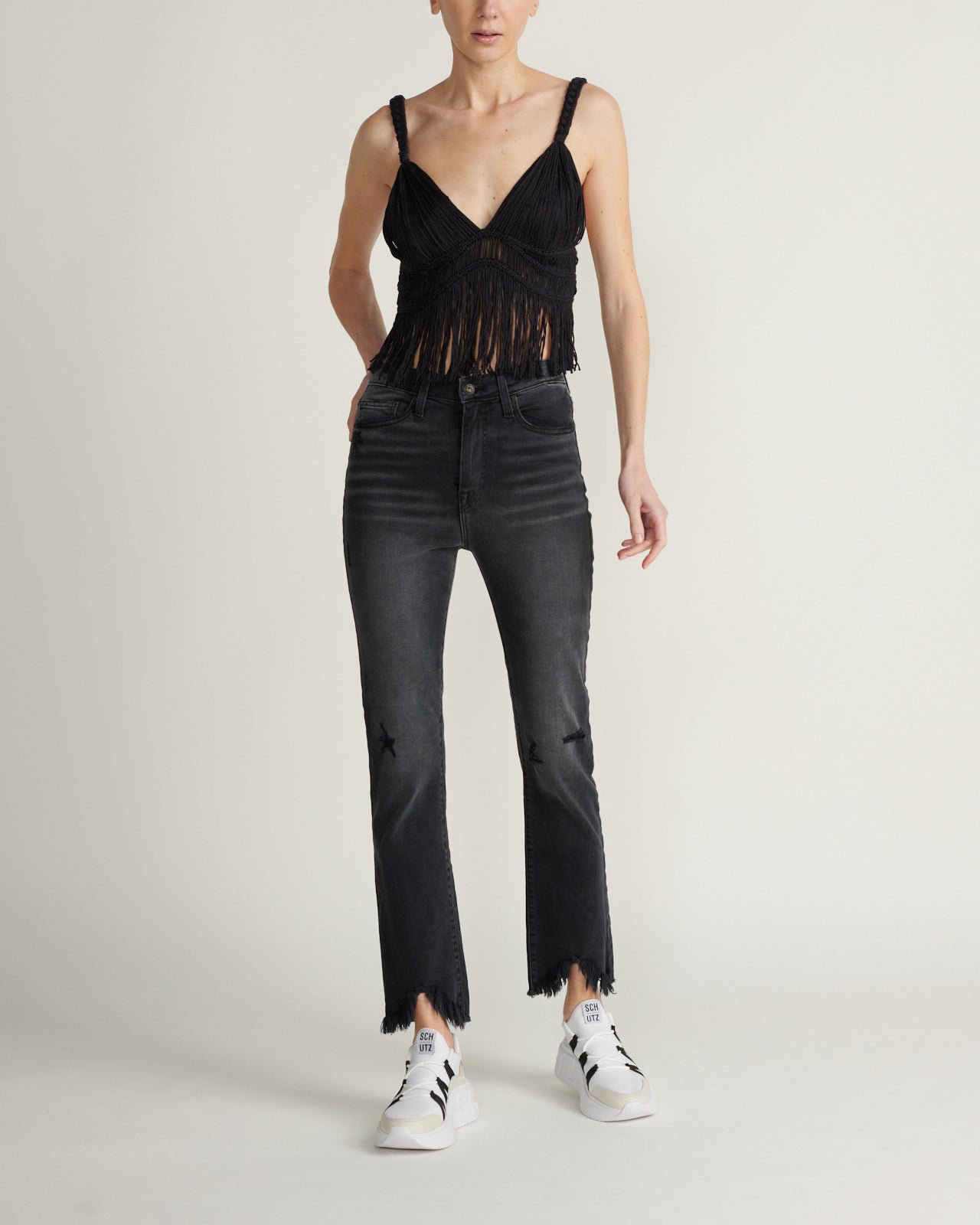 Blusa Claudette Macrame Bralette