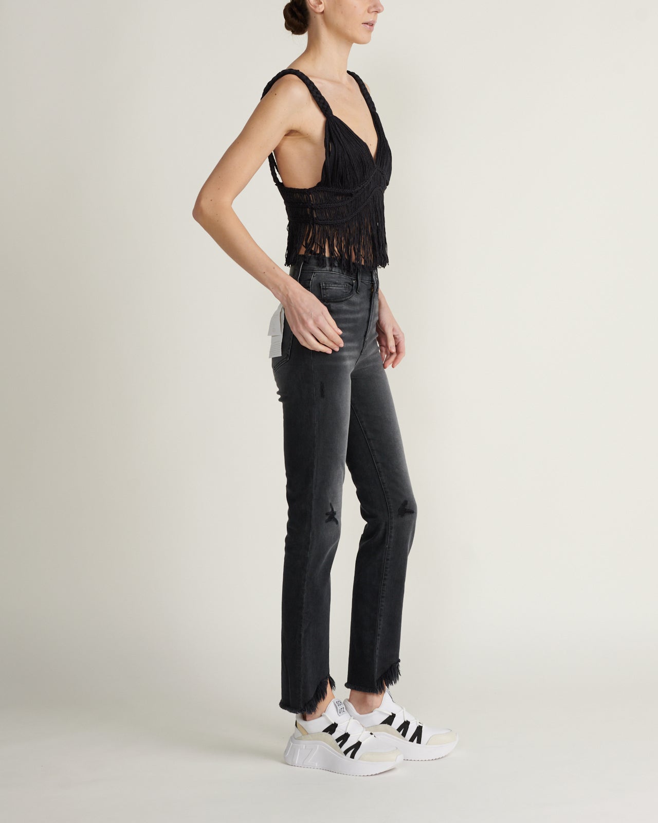 Blusa Claudette Macrame Bralette