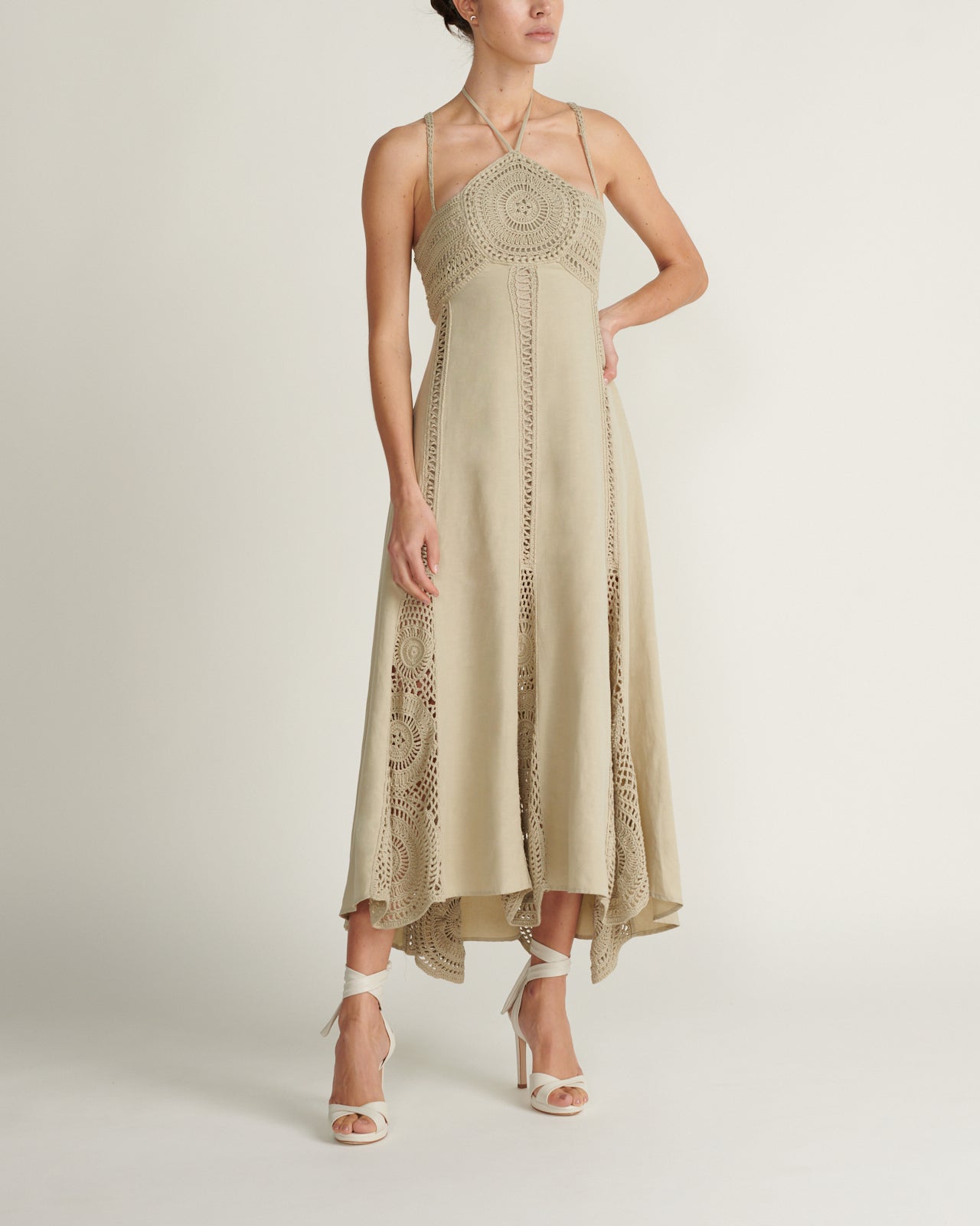 Vestido Midi Rosemary Knox Crochet