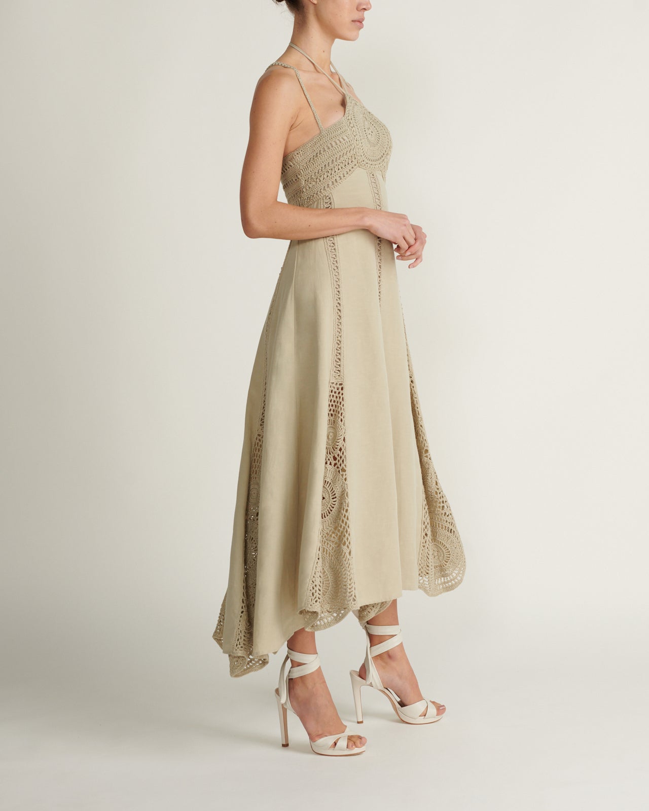 Vestido Midi Rosemary Knox Crochet