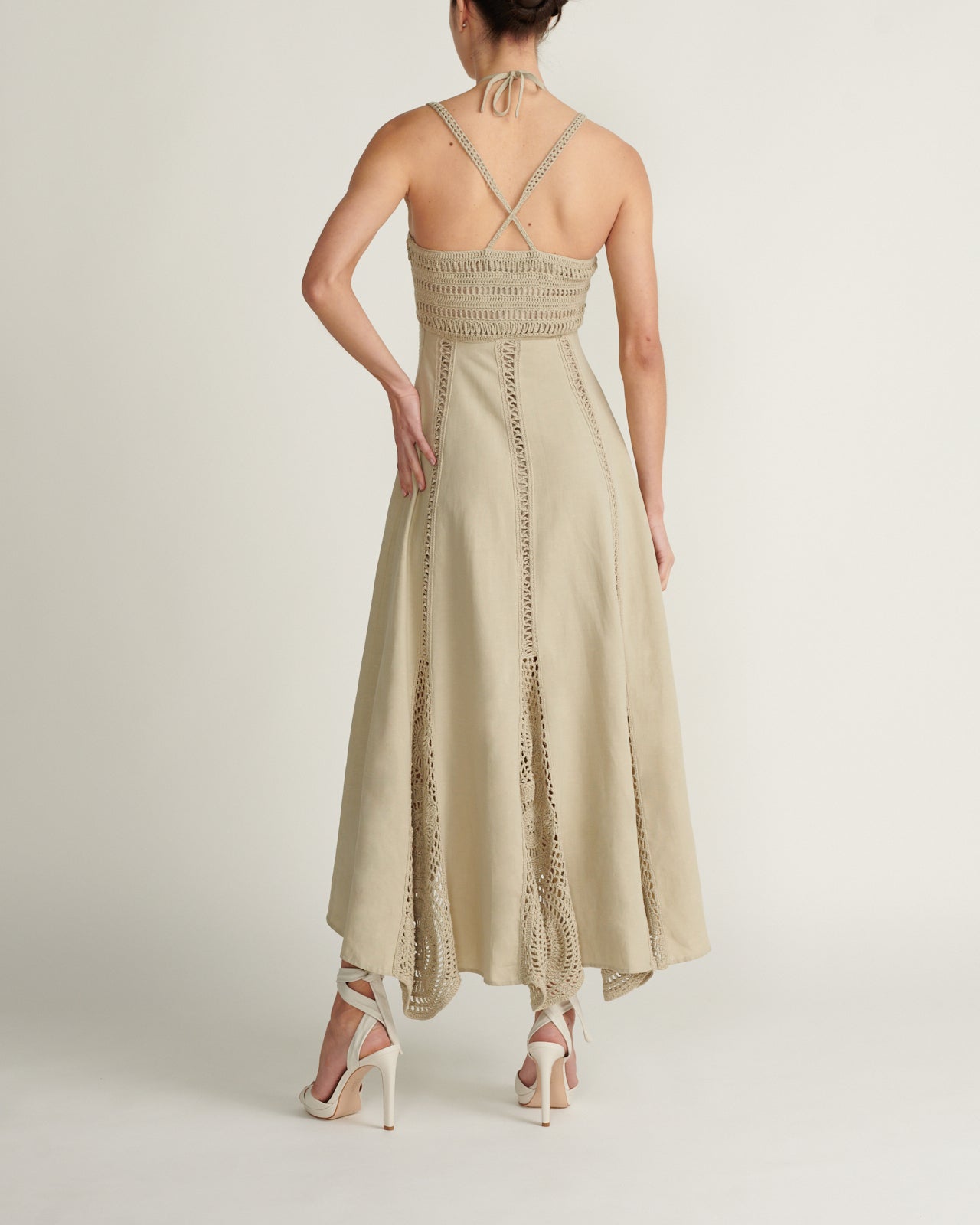 Vestido Midi Rosemary Knox Crochet