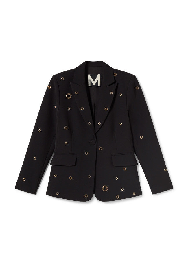 Blazer Con Eyelet Details