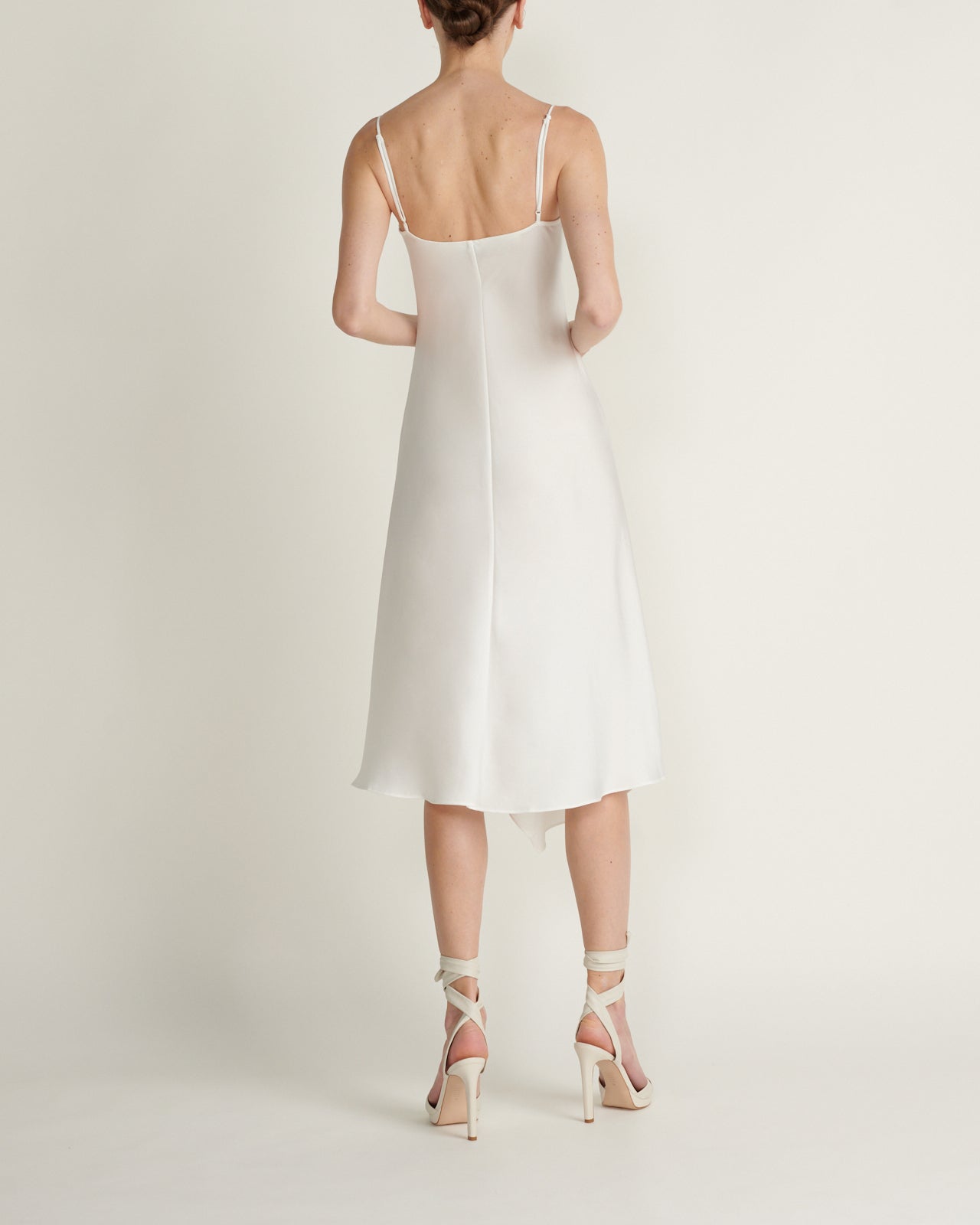 Vestido Midi Slip Blanco