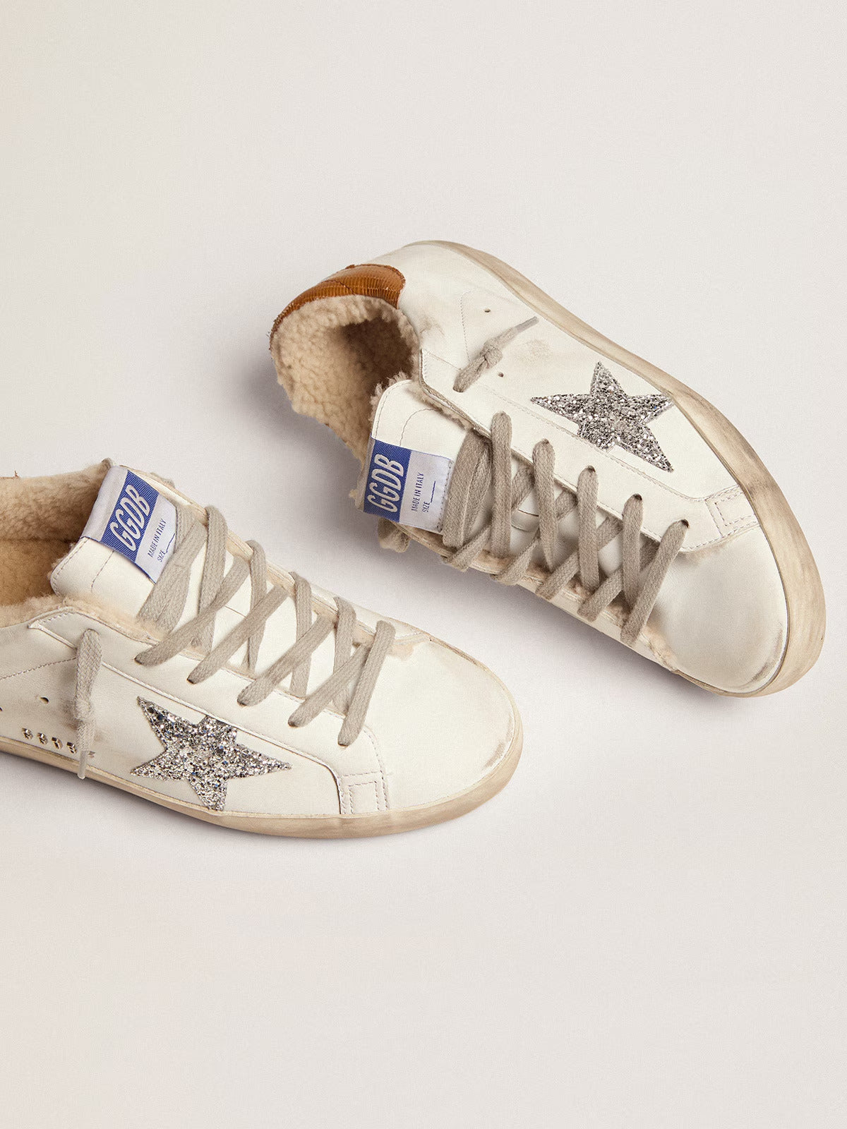 Zapatillas Golden Goose Super-Star Con Forro De Shearling Mujer