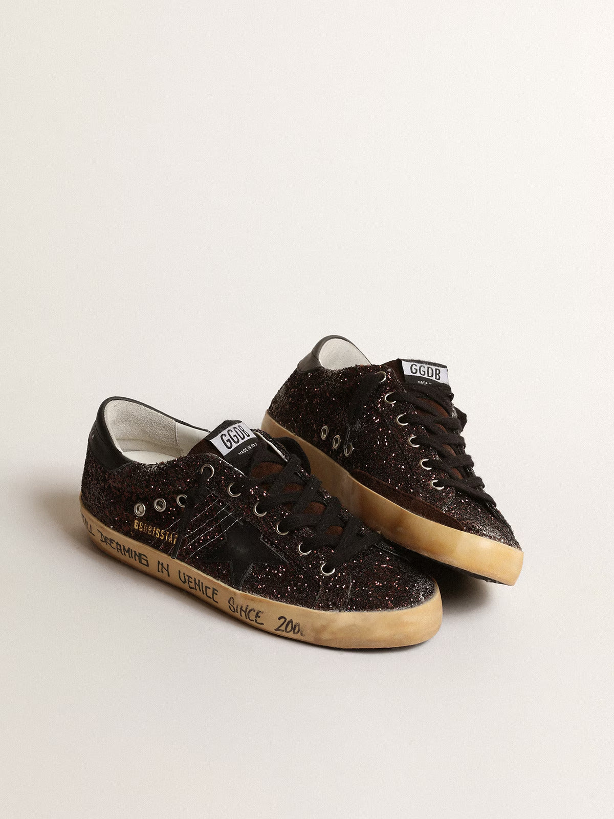 Zapatillas Golden Goose Mujer Super-Star Con Purpurina