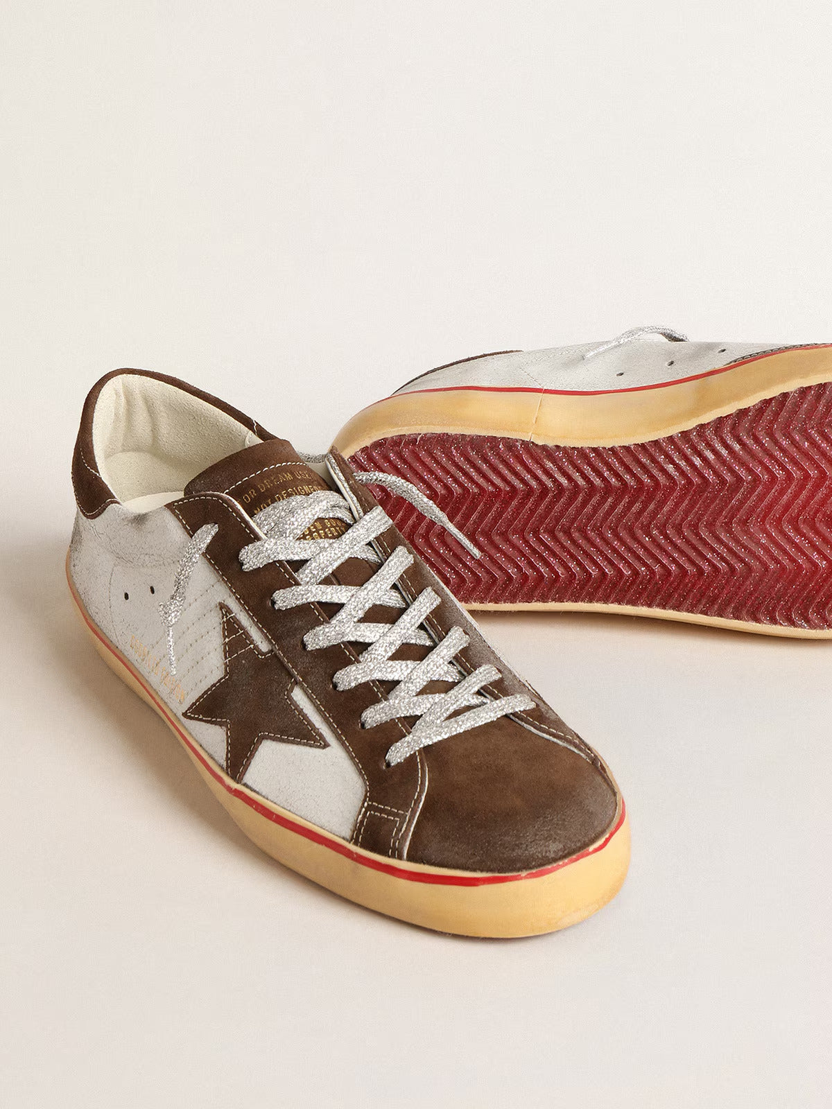 Zapatillas Golden Goose Super-Star Crack Leather Upper Suede Hombre