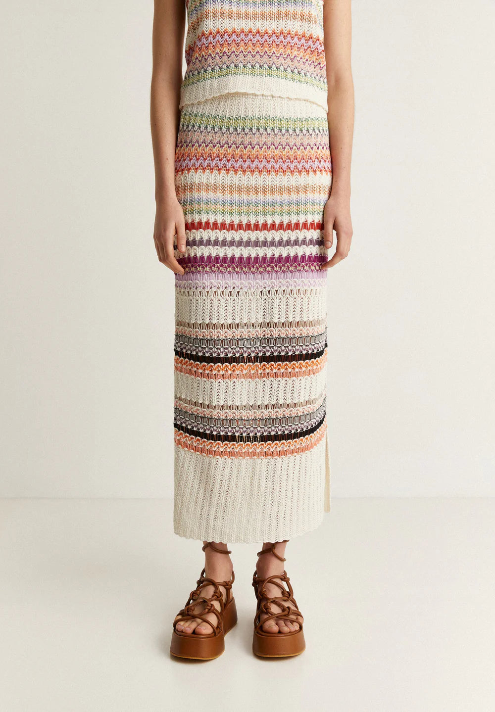 Falda Crochet Multistripes