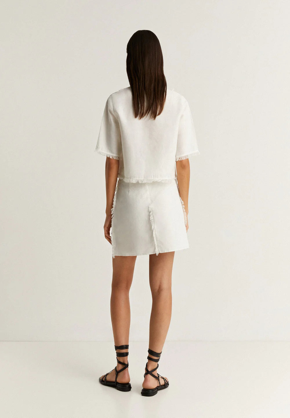 Falda Frayed Linen