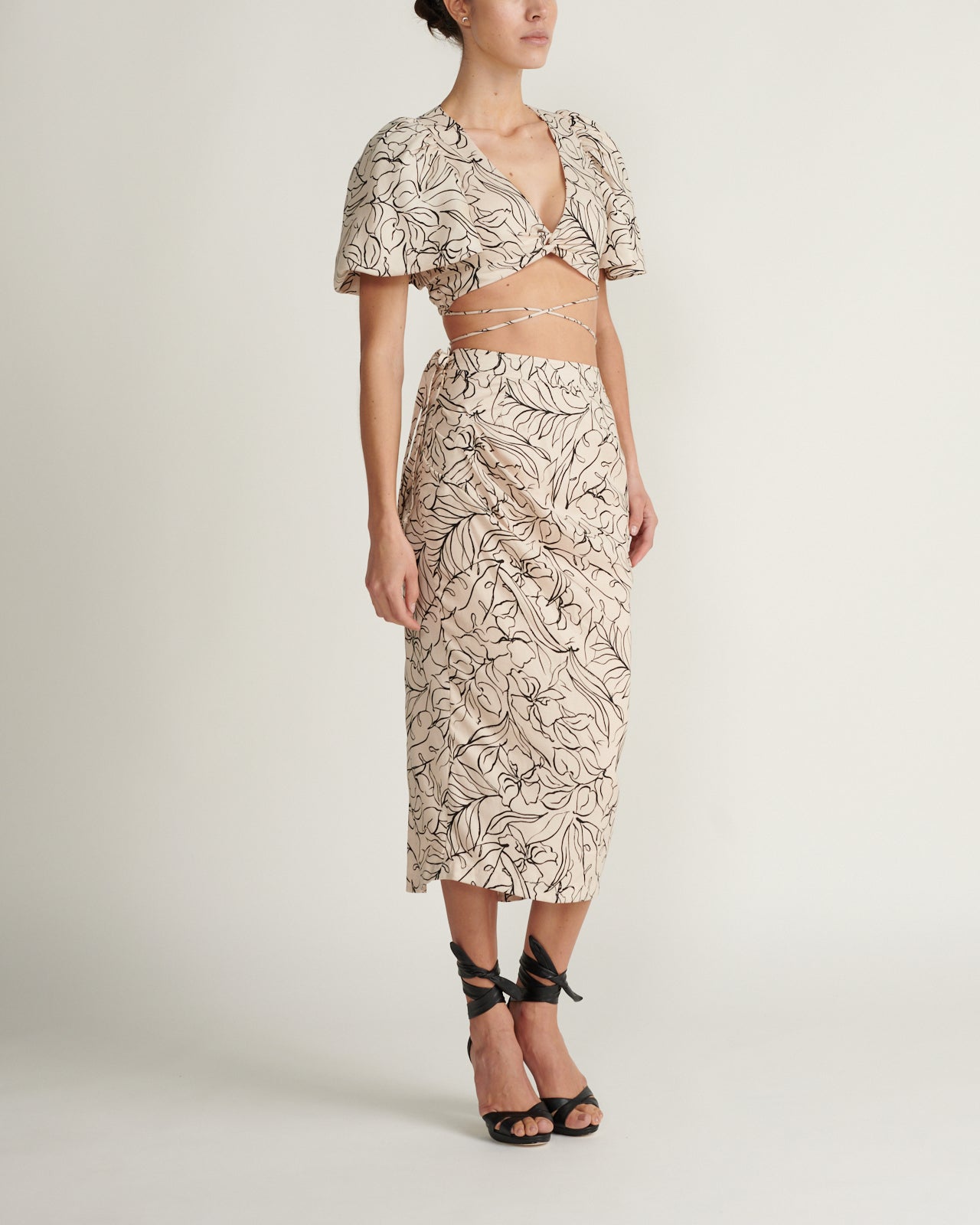 Falda Valencia Printed Linen