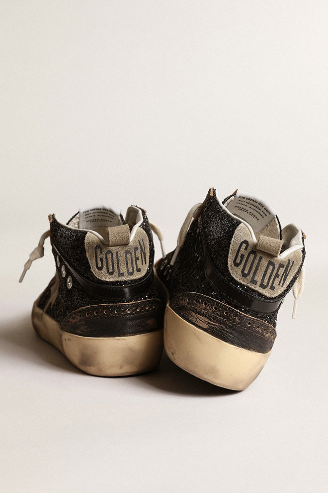 Zapatillas Golden Goose Mid Star Glitter Upper Shiny Leather Mujer