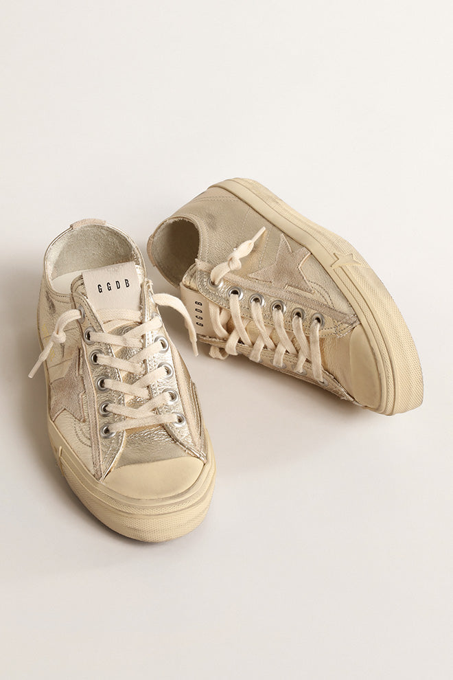 Zapatillas Golden Goose V-Star 2 Laminated Upper Suede Mujer