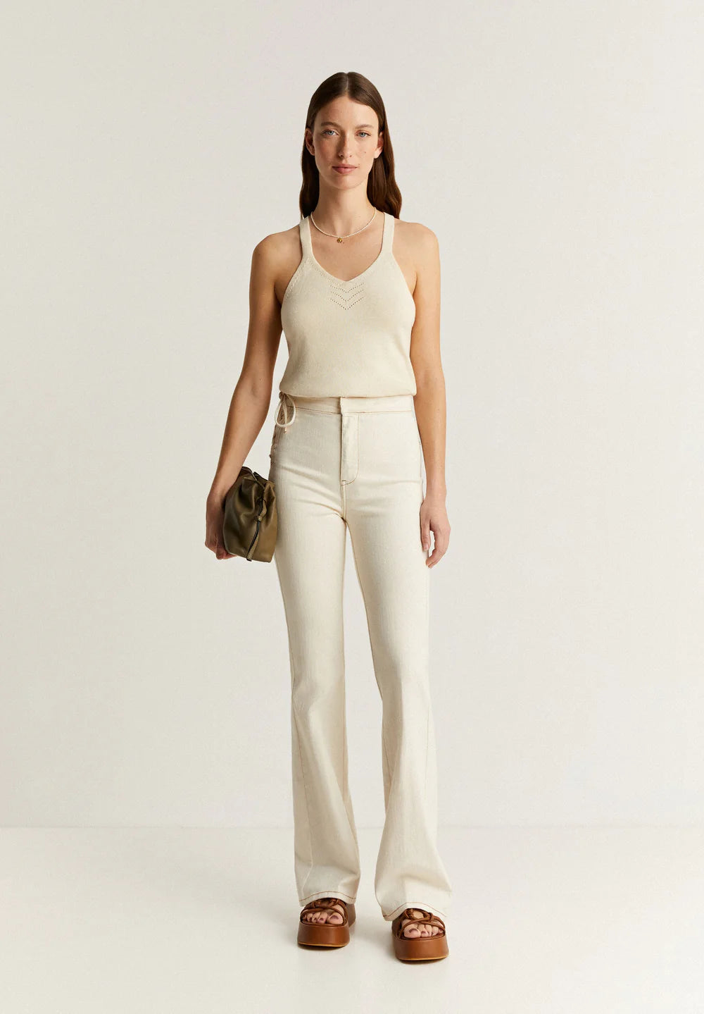 Pantalon Lace Up Denim