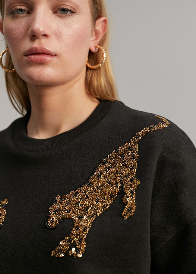 Sweatshirt Con Tiger Details