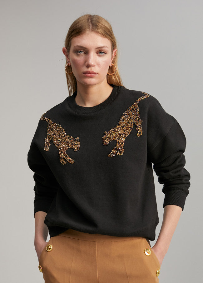 Sweatshirt Con Tiger Details