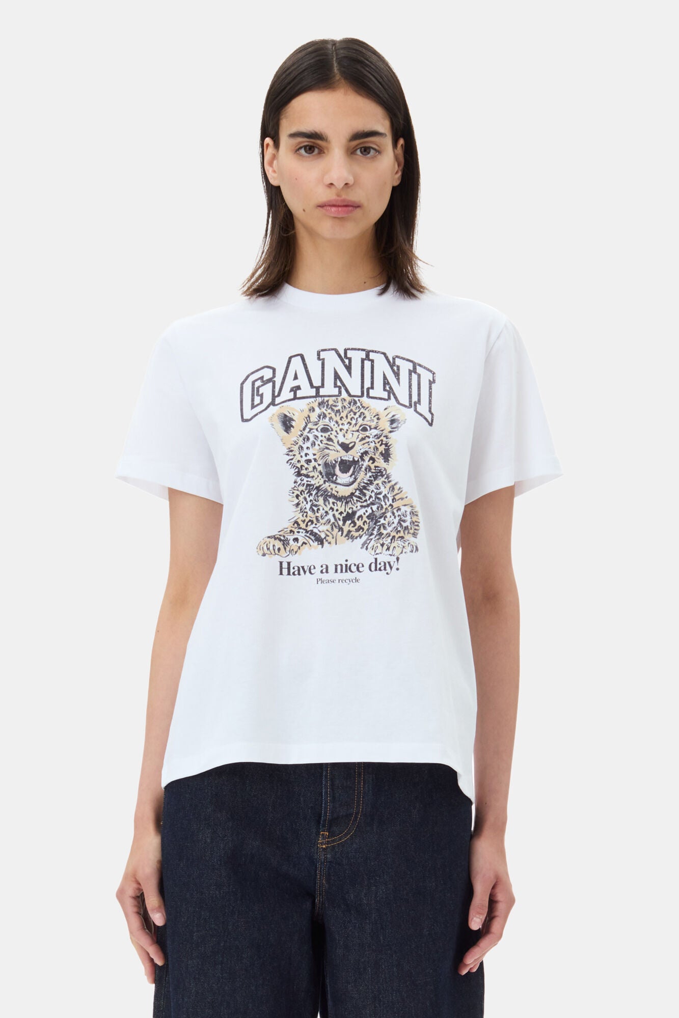 Camiseta Básica Holgada De Leopardo