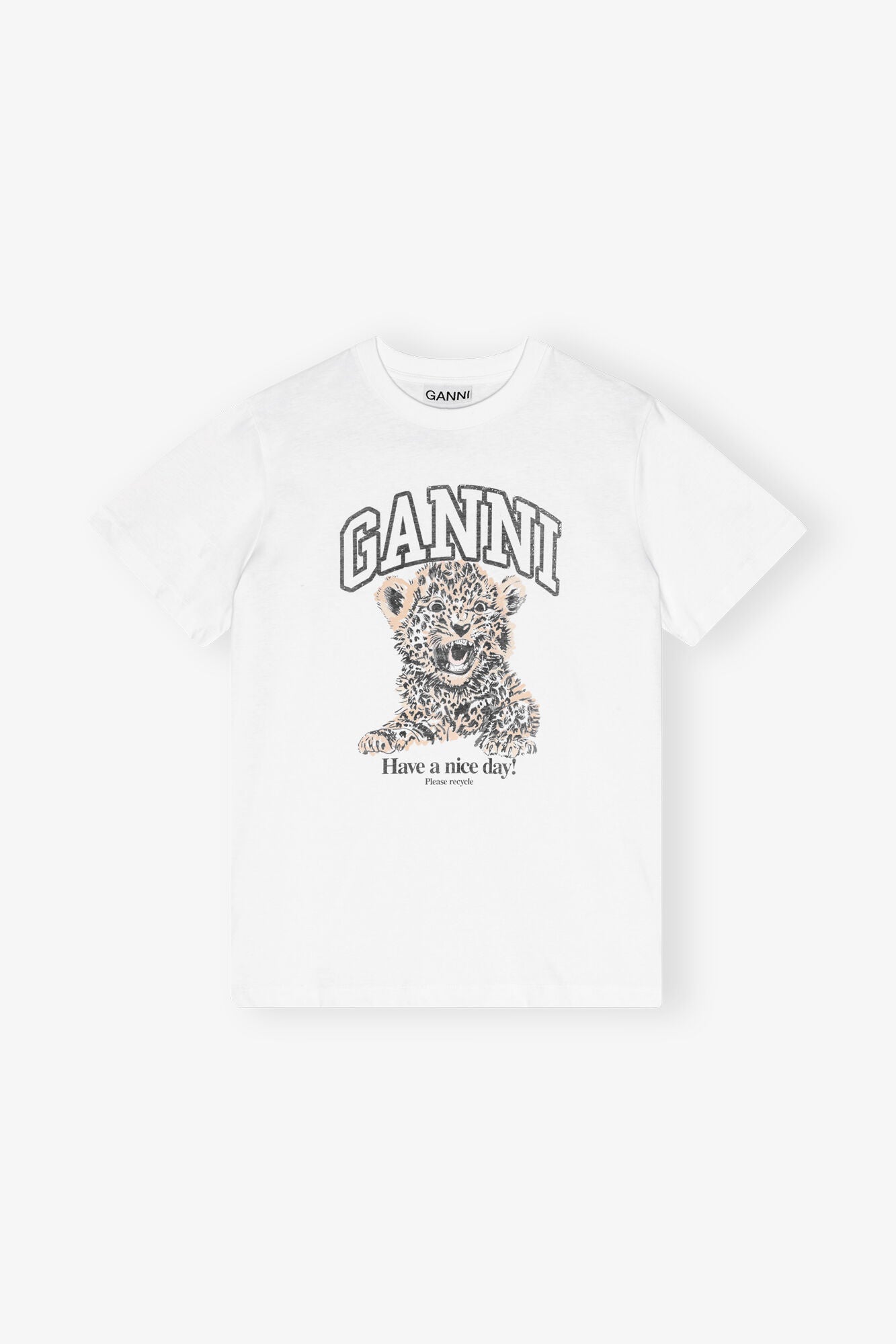 Camiseta Básica Holgada De Leopardo