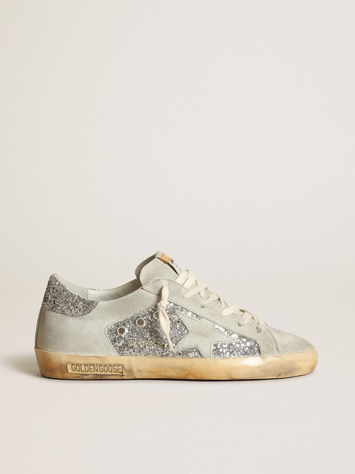 Zapatillas Golden Goose Mujer Super-Star Suede And Glitter Upper