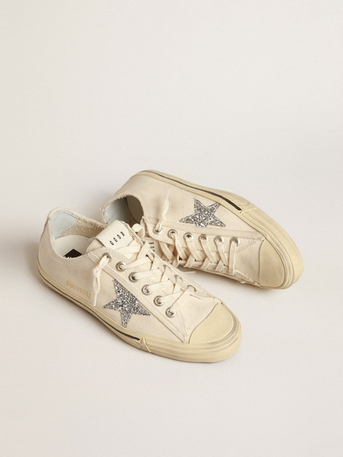 Zapatillas Golden Goose V-Star 2 Canvas Glitter Star Line Foxing Mujer