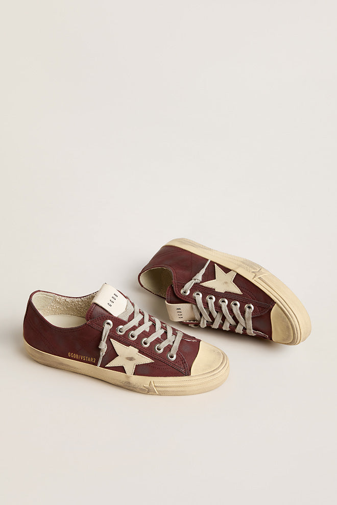 Zapatillas Golden Goose V-Star 2 Rubber Toe Leather Upper And Star Mujer