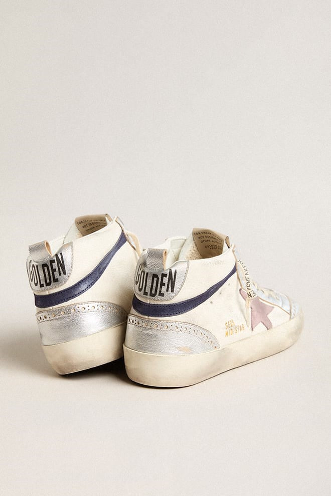 Zapatillas Golden Goose Mid Star Laminated Toe Heel And Spur Nappa Mujer