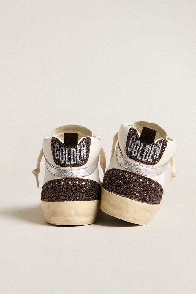 Zapatillas Golden Goose Mid Star Leather Upper And Toe Glitter Star Mujer