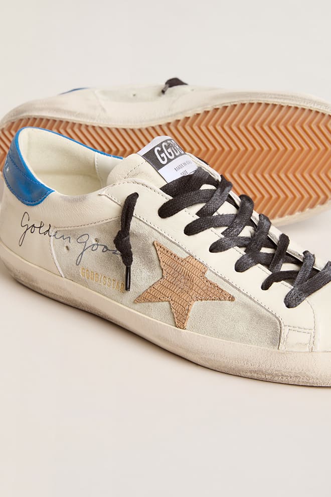 Zapatillas Golden Goose Super Star Leather Lizard Print Star Nabuk Hombre