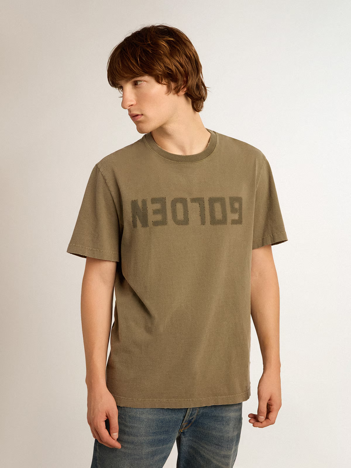 Camiseta Golden Goose Distressed Hombre