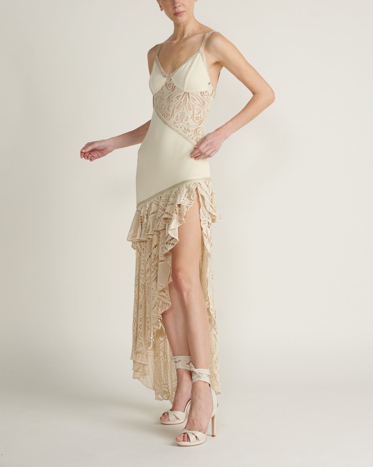 Vestido Maxi Lace Off White