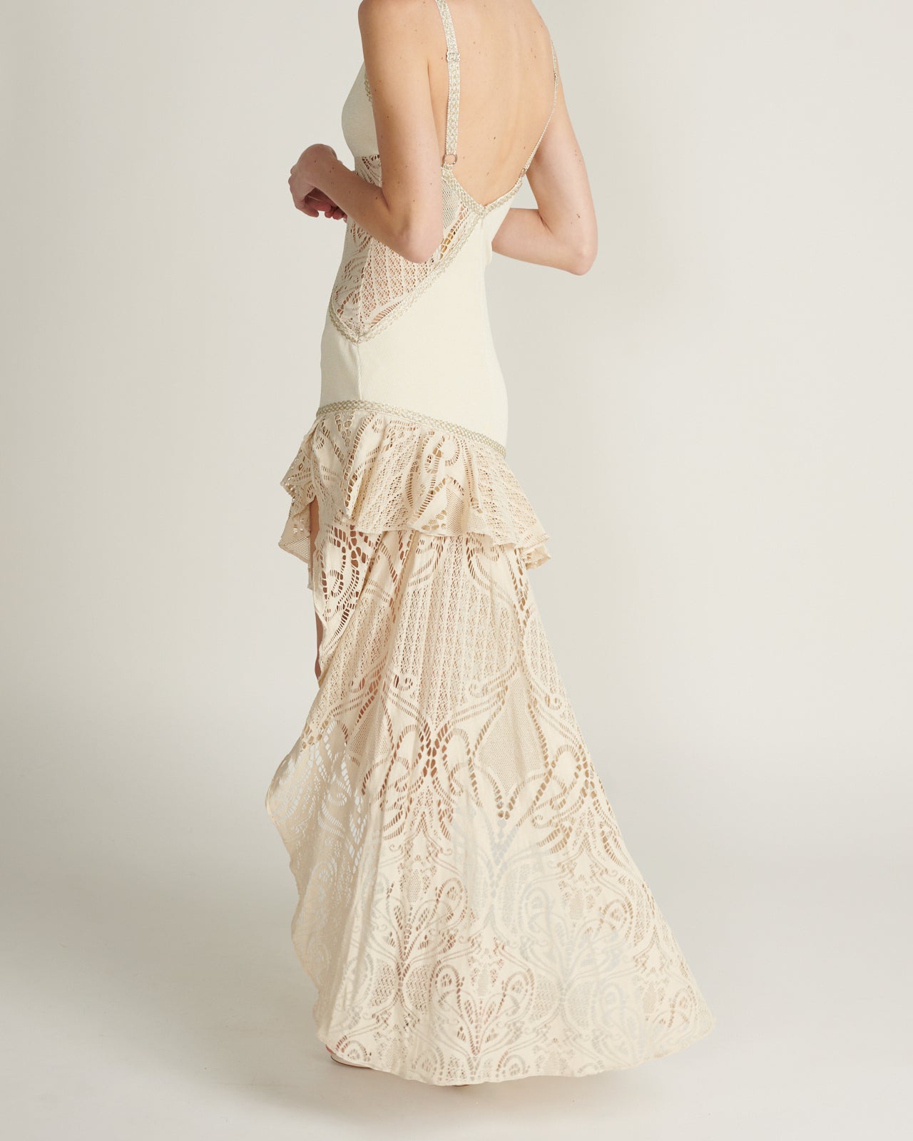 Vestido Maxi Lace Off White