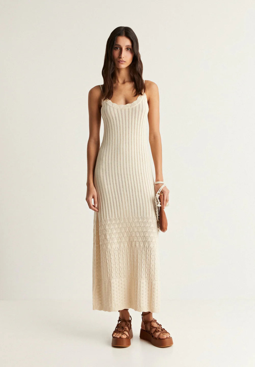 Vestido Pointelle Knit