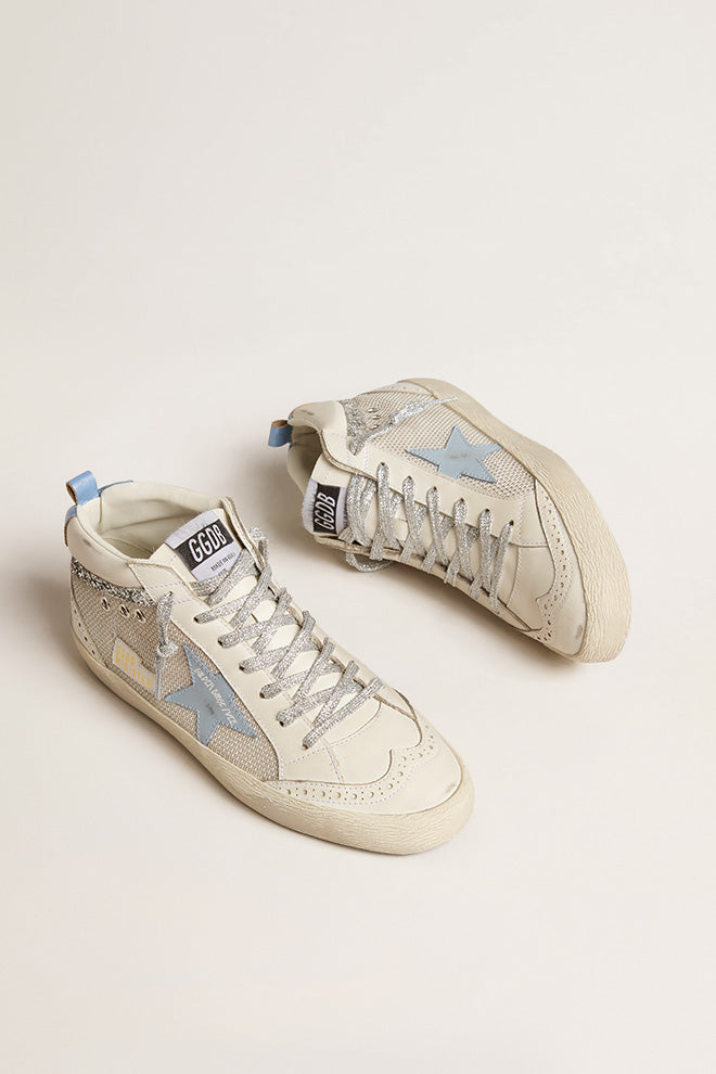 Zapatillas Golden Goose Mid Star Net And Leather Mujer