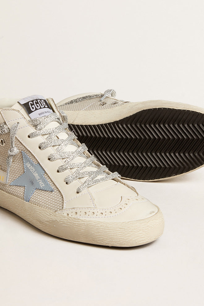 Zapatillas Golden Goose Mid Star Net And Leather Mujer