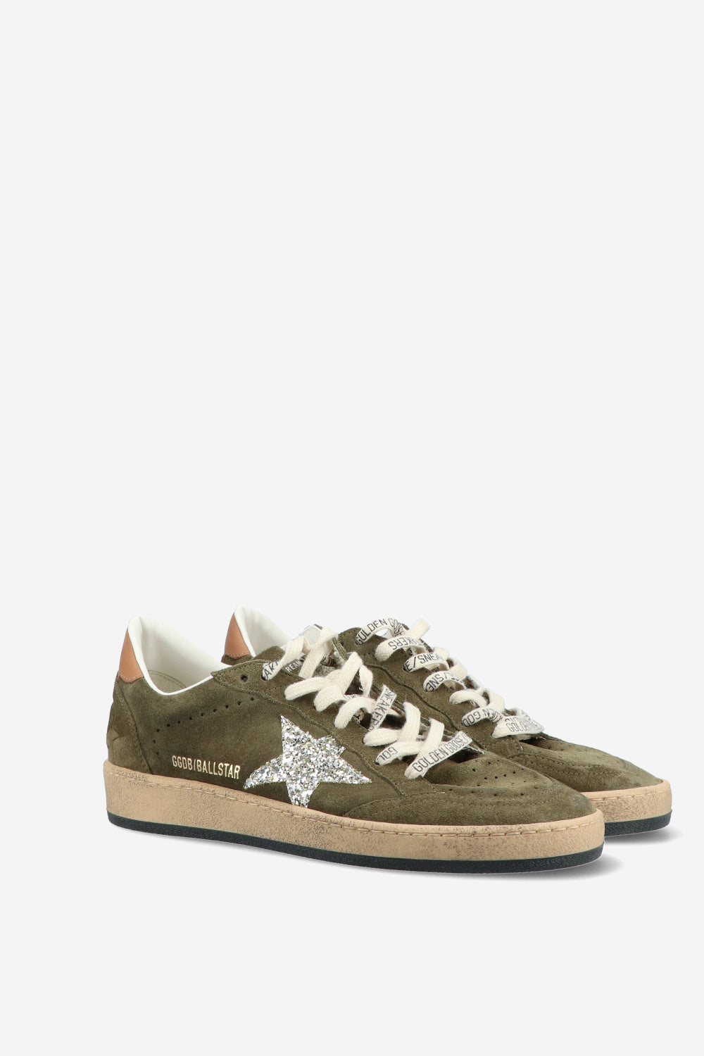 Zapatillas Golden Goose Ballstar Suede Spur Glit Star Leather Heel Mujer