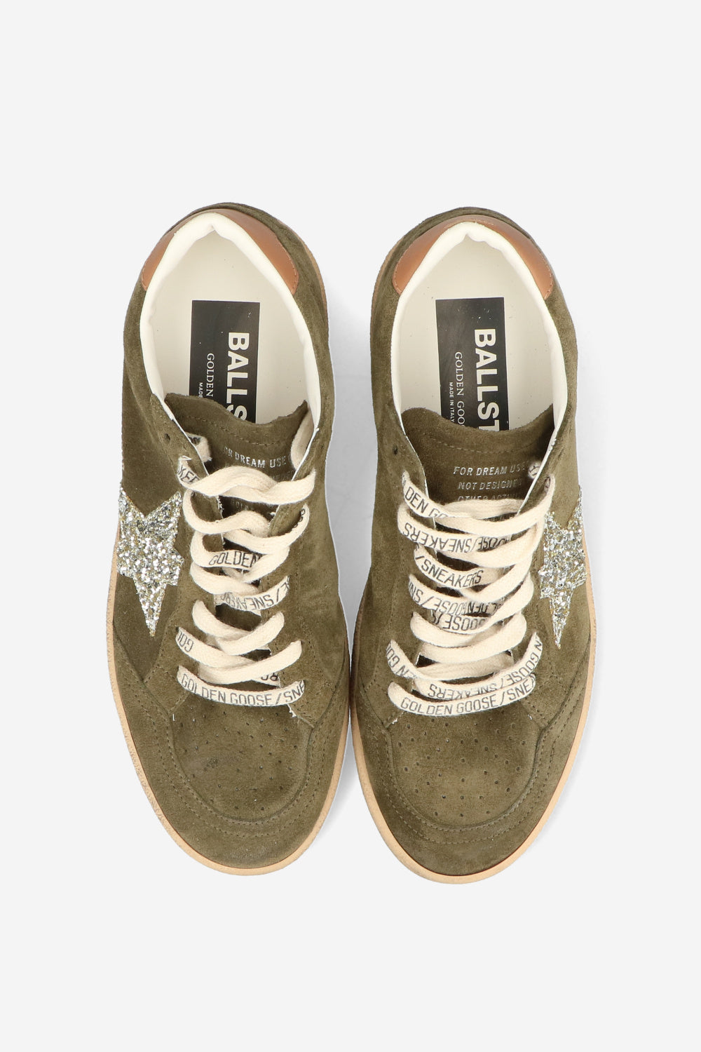 Zapatillas Golden Goose Ballstar Suede Spur Glit Star Leather Heel Mujer